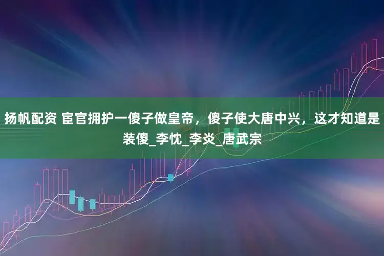 扬帆配资 宦官拥护一傻子做皇帝，傻子使大唐中兴，这才知道是装傻_李忱_李炎_唐武宗